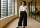 Mastering the Petite High-Waisted Wide-Leg Black Trousers for Business Professional