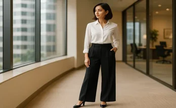Mastering the Petite High-Waisted Wide-Leg Black Trousers for Business Professional