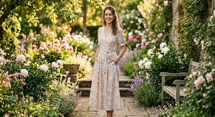 Short Sleeve Floral Vintage Tea Dress with Pockets: The Ultimate Wardrobe Essential